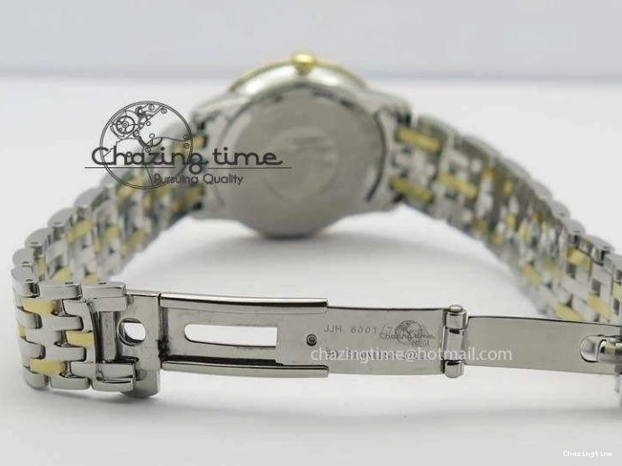 0111 De Ville 27mm SS YG Ladies MK 1:1 Best Edition White MOP Dial On SS Bracelet Ronda Quartz Sophisticated 8192
